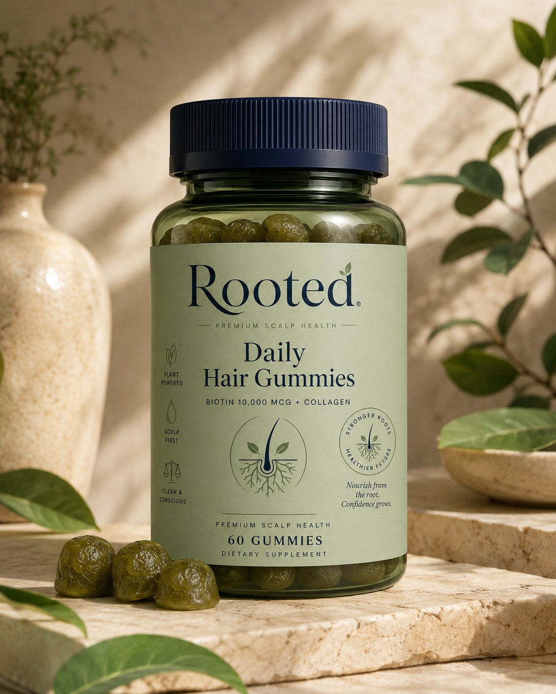 Rooted. Daily Hair Gummies