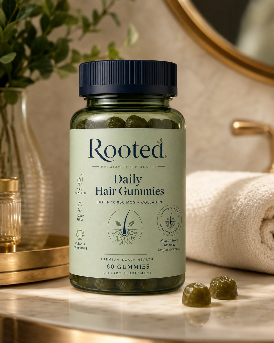 Rooted. Daily Hair Gummies gallery image 2