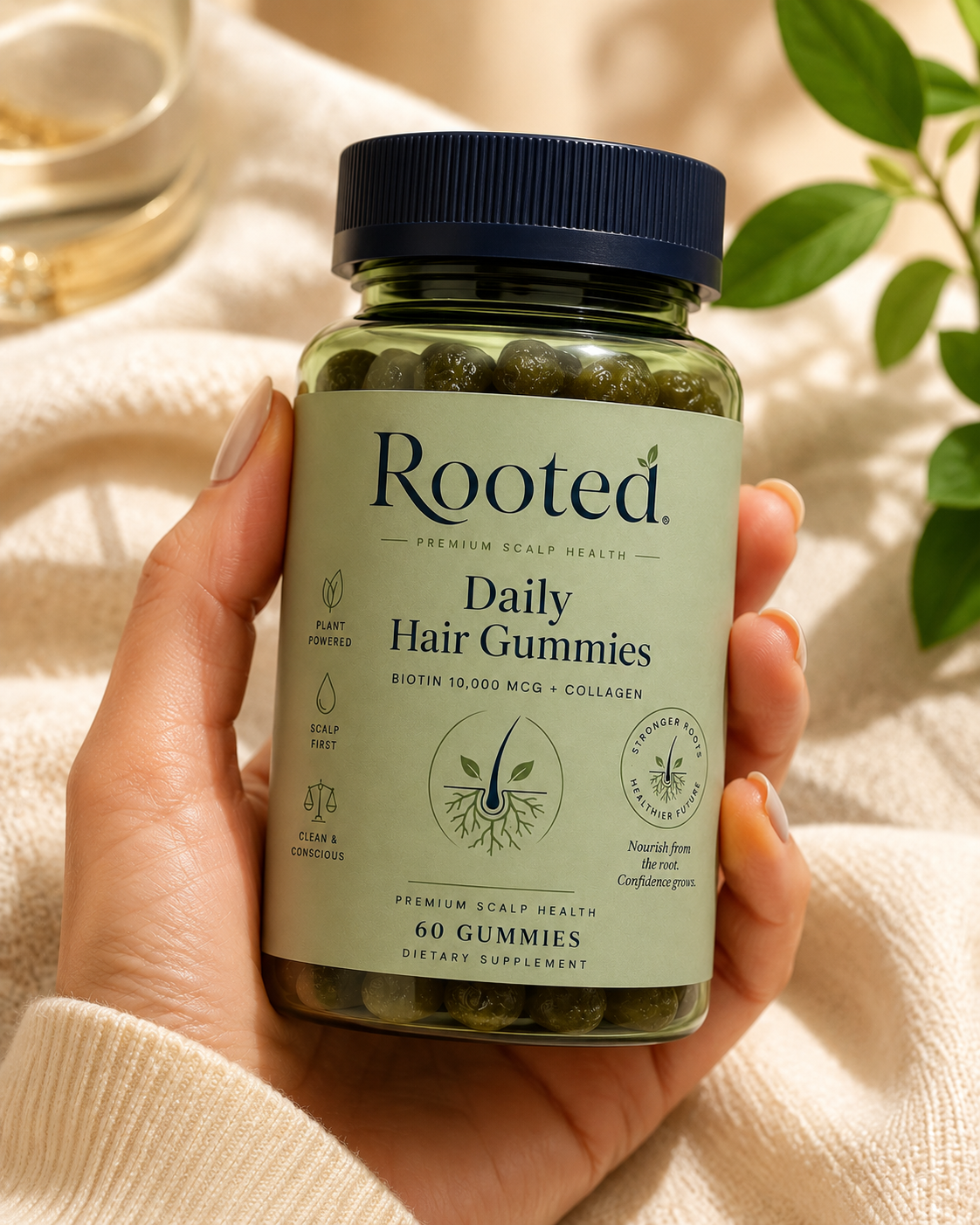 Rooted. Daily Hair Gummies gallery image 3